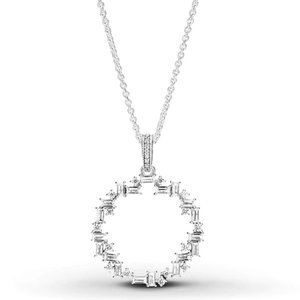 PANDORA Shards of Sparkle Silver Pendant&Necklace